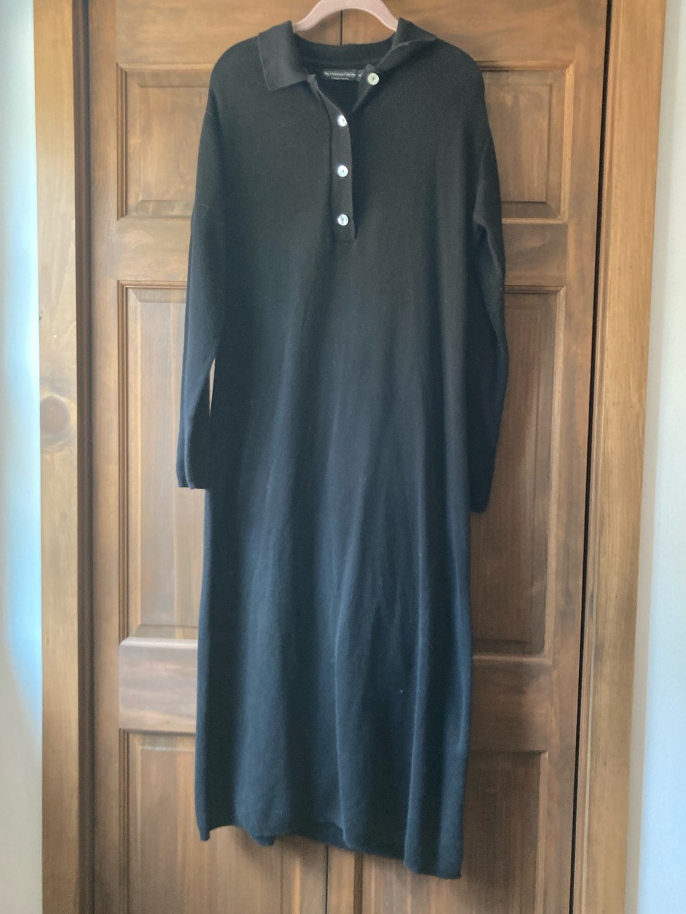 Casual Vintage J. Peterman Company Black Collared Dress Small